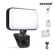 NEEWER 自撮りライト LEDビデオライト クリップ式 54個LED 高演色性 CRI88 調光可能 650mAh充電式 スマホ…