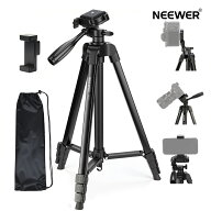 NEEWER カメラ三脚 146cm スマホ三脚 トラベル三脚 3WAY雲台 4段階伸縮 超軽量 コンパクト スタンド 360…