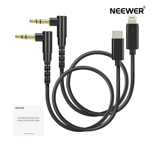 yP10{+15%N[|zNEEWER I[fBIP[u 2pbNZbg IX-IX3.5mm TRS-USB C+3.5mm TRS-iOS ϊA_v^ ϊRlN^[P[u A_v^[P[u GO II/CM28/CM31CX}CN/iPhone