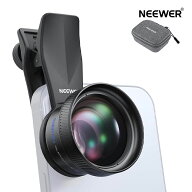【P10倍UP中!】NEEWER 58mm望遠レンズ 5群6枚 2倍倍率 17mmネジ付きスマホカメラレンズクリップ iPhone/A…