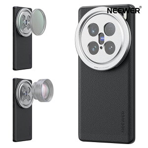 NEEWER �X�}�z�P�[�X X100 Ultra�p �ی�P�[�X ��� ���ϋv TPU+PC�t�F�C�N���U�[ 17mm�����Y�}�E���g&67mm�t�B���^�[�A�_�v�^�[�t�� ���C�����X�[�d�p �X�}�z�r�f�I���O PA113 �u���b�N+�V���o�[