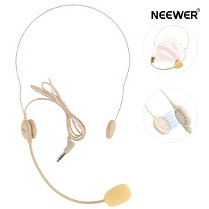 NEEWER マイクヘッドセット モノラルトラック 有線音声アンプ用 標準3.5mmTRSコネクタジャック ヘッドマイクプラグ 教師/フィットネスコーチ/観光ガイド/公共スピーカー向け LM9