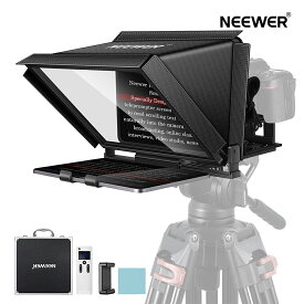 【P10倍+10%引クーポン】NEEWER X12 14インチアルミニウム合金テレプロンプター iPad/タブレット/スマートフォン/DSLRカメラ用 リモコン、キャリーケース、アプリ付き iOS/Android対応 オンライン教育/Vlogger/ライブストリーミング用