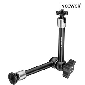 NEEWER マジックアーム 関節式アーム 15cm/25cm 調整可能 アルミ製 1/4"ネジと360°ボールヘッド付き カメラケージ/モニター/LEDビデオライト/フラッシュ/アクションカメラ用 最大荷重2kg ST15/ST08