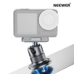 NEEWER �J�����}�E���g �}�O�l�b�g�� �J�����A�_�v�^�[ Osmo Action 5 Pro/4/3�ɑΉ� 360°�N�C�b�N�����[�X�{�[���w�b�h�A�_�v�^�[�}�E���g �|�[�^�u�� 1/4�l�W�t�� ���C�A�N�V�����J�����}�E���g PO