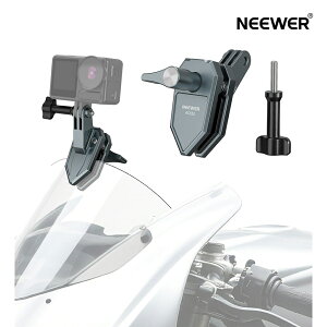 NEEWER �A�N�V�����J�����N�����v�}�E���g �o�C�N�E�C���h�V�[���h�p �A���~�������N���b�v 3�s���A�_�v�^�[��1/4�l�W���t�� Hero 13/12 OSMO Action 5 Pro Brave 8�A�_�v�^�[�ɑΉ� POV�r�f�I�^��p AC032