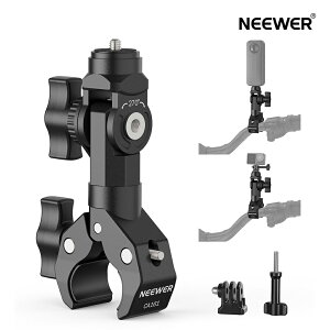 NEEWER �o�C�N�n���h���o�[�N�����v�}�E���g �A�N�V�����J�����}�E���g ���]��/�o�C�N�K�� �w�r�[�f���[�e�B�[�N���b�v�z���_�[ 360°��] 270°�X�� 1/4�l�W/3�s���A�_�v�^�[�t�� X5/X4/Hero/13/12��