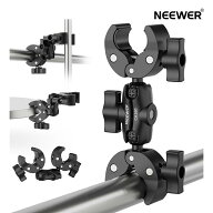 NEEWER ダブルスーパークランプマウント マジックアーム付き 360°傘用旗竿クランプホルダー 卓上撮影用…