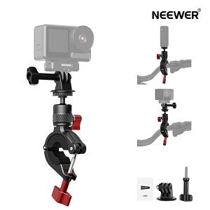�yP10�{UP��!�zNEEWER �o�C�N�n���h���o�[�}�E���g �A�N�V�����J�����}�E���g Osmo Action�J�����ɑΉ� �n���h���o�[�|�[���N�����v�z���_�[ 360°��]�\ POV�r�f�I�^��p CA165
