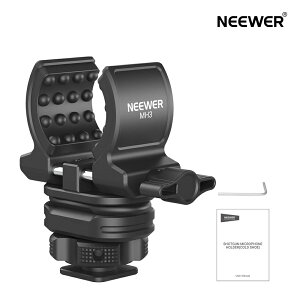 NEEWER �}�C�N�z���_�[ �m�C�Y�ጸ �Ռ��z���@�\ �}�C�N�}�E���g �R�[���h�V���[�A�_�v�^�[/�����V���R���p�b�h�t�� �}�C�N�N���b�v�A�N�Z�T���[ ���a19-25mm�}�C�N�Ή� MH3