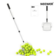 NEEWER BASICS テニスボールピッカー ボールホッパーローラーシリンダーコレクター 80-144cm 伸縮式ゴル…