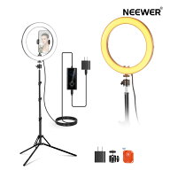 NEEWER RH10B LEDリングライト 10インチ 自撮りライト 20W 高出力 撮影用ライト 180cm三脚スタンド付き …