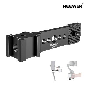 NEEWER �g���v���R�[���h�V���[�}�E���g�v���[�g �}�C�N/LED���C�g�p ���������u���P�b�g �}�C�N�X�^���h���O 1/4/3/8�A�_�v�^�[ OSMO Mobile/Zhiyun/Feiyu Vimble/Hohem�X�}�z�W���o���X�^�r���C�U�[�Ή� 