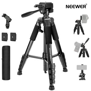NEEWER Basics �J�����O�r 188cm �g���x���O�r �X�}�z�z���_�[�t�� iPhone�Ή� �v�� �A���~ �y�� �|�[�^�u�� �܂肽���� ���s�O�r�X�^���h 3�E�F�C�p���`���g�w�b�h���� ��჌�t/�~���[���X/�r�f�I