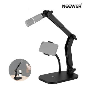 NEEWER ���}�C�N�X�^���h �X�}�z�z���_�[���t���L�V�u���A�[���t�� �����\�ȃe�[�u���g�b�v�}�C�N�z�� �_�[�}�E���g 1/4�C���`�`5/8�C���`�l�W�A�_�v�^�[ Blue Yeti Razer Seiren Mini�ɑΉ� �ő�