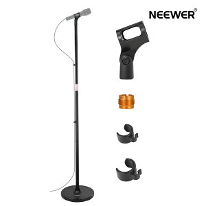 NEEWER �}�C�N�t���A�X�^���h 3�Z�N�V���������\/���O���\ �}�C�N�N�����v�z���_�[�}�E���g ���d�x�[�X�t�� Blue Yeti HyperX QuadCast Shure SM58 Samson Q2U Fifine K669B�ɑΉ� MS045