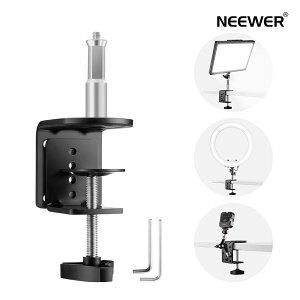 NEEWER �ω׏dC�^�N�����v 1����/2���� �f�X�N�N�����v ���C�g�X�^���h�p���t���R���� ���O���b�v ��� ���߉\ ������ 1/43/8�X���b�h �����O���C�g LED �r�f�I���C�g�J�����p �ω׏d20