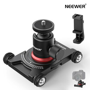 NEEWER �J�����X���C�_�[�h���[ �{�[���w�b�h&�X�}�z�N�����v�t�� 4�֑��h���[ �蓮�X�P�[�^�[ 360°�p�m���} �~���[���X�J���� �~�j�J���R�[�_�[ GoPro iPhone Android �X�}�z�ɑΉ� SD001