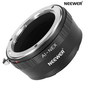 NEEWER レンズマウントアダプター 手動フォーカスリング Nikon AIレンズからSony Eマウントカメラ装着用　Sony Alpha 1 A9 A7 A7C A7R A7S A6600 A6400 A5000 NEX-7 NEX-6 NEX-5 NEX-3 ZV-E10 FX30に対応