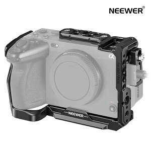 【★楽天1位獲得!】NEEWER FX3/FX30カメラケージ HDMIケーブルクランプ NATOレール 3/8"ARRI 位置決め穴 1/4"ネジ FX3 FX30/オリジナルXLRハンドルに対応 DJI RS2 RS3ジンバルに対応 CA011