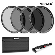 NEEWER NDレンズフィルターキット ND2 ND4 ND8 ND16 レンズクリーニングペン フィルターポーチ中性密度フ…