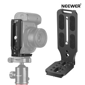 【★楽天1位獲得！】NEEWER L字型ブラケット 垂直 QR プレート ユニバーサル DSLR カメラ L ブラケット 1/4 インチネジ Arca ベース付き DJI Ronin Zhiyun Weebill Nikon Canon Sony Panasonic DSLR カメラに対応