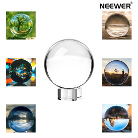【ランキング1位獲得】NEEWER 80mm/3inch 水晶玉　高品質　クリアクリスタルボールグローブ クリスタルスタンド付き 風水、占いやウェディング、ホーム、オフィスデコレーション用
