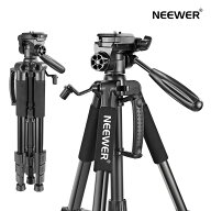 NEEWER 三脚 ビデオカメラ三脚 47cm〜142cm 3WAY雲台 5段階伸縮 ポータブル アルミ合金製 デジタル一眼レ…