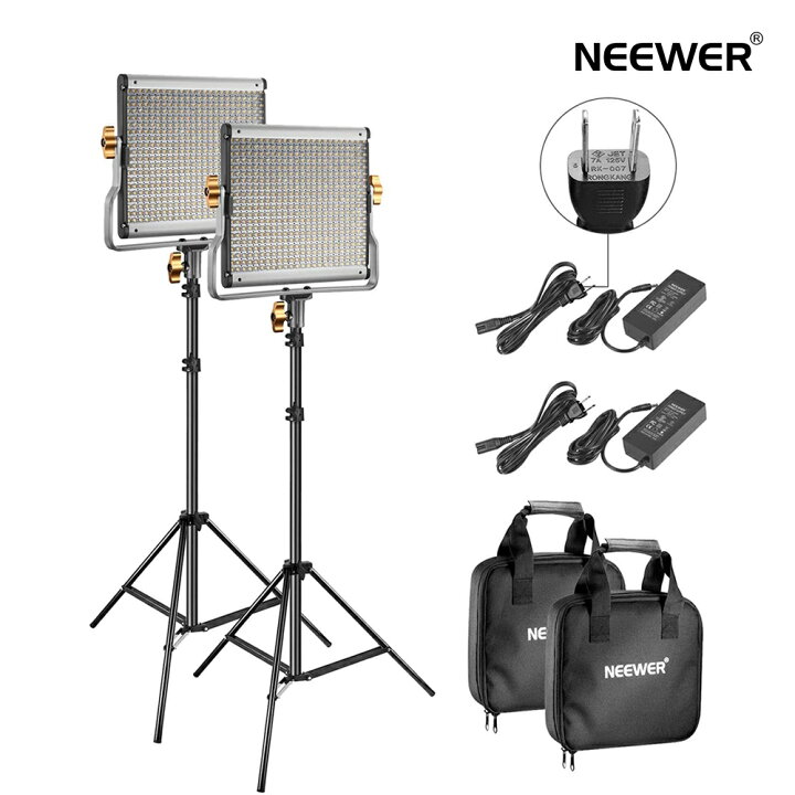 楽天市場】【P20倍+2000円クーポン】NEEWER 2パック 調光可能な二色480 