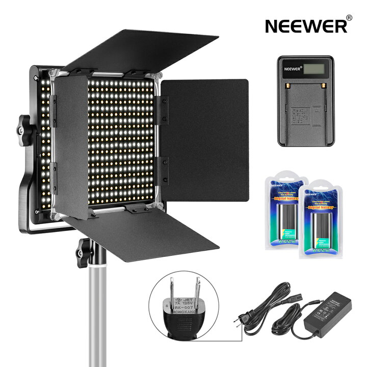 楽天市場】【P10倍+10%OFFクーポン】NEEWER 調光可能な二色660 LED 