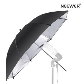 NEEWER 33インチ プロな撮影用アンブレラ　黒/銀傘　頑丈　折りたたみ式　使用簡単　反射照明傘 ポートレート/製品写真の使用に最適
