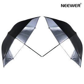 NEEWER 33インチ プロな撮影用アンブレラ 黒/銀傘 頑丈 折りたたみ式 使用簡単 反射照明傘 ポートレート/製品写真の使用に最適