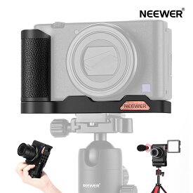 NEEWER カメラハンドルグリップブラケット Sony ZV1カメラベースマウントブラケット ベースマイク/フィルライトコールドシューマウント付き ZV-1カメラ用 サポート垂直三脚マウントVlogアクセサリ VS106