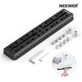 【P10倍+20%引クーポン ★楽天1位獲得！】NEEWER 望遠レンズホルダー レールバー ロングレンズ サポート Vixen スタイルダブテールプレート M6 1/4"、3/8"カメラネジ付き 金属製取り付けプレートサドル 望遠鏡マウントアダプター OTA 赤道三脚 スカイ天体写真用