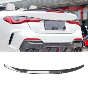 G23 リアスポイラー 2021 2022 2023 BMW 4 シリーズ コンバーチブル G23 リアウィングー カーボン調 ABS製 塗装済み エアロパーツ トランクスポイラー 外装 アクセサリー リアアンダースポイラー ガ