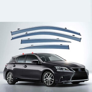 に適用 レクサス CT200H 2011-2021 車用サイドバイザー 車種専用ドアバイザー サイドバイザー カーレインシールド トリムカバー 雨除け 換気 ドアバイザー 半透明ブラック 社外品 4枚