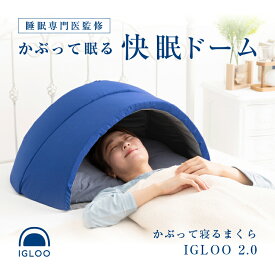 IGLOO 2.0 かまくら型の「かぶって寝るまくら」 約幅70×奥行55×高さ35cm イグルー 快眠ドーム 枕 ドーム枕 まくら 遮光 静音