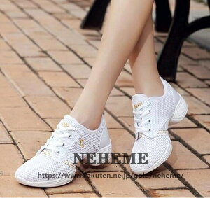 送料無料チアリーディング レディースダンスシューズ 女性靴 通気性よい ジャズダンススニーカー 4colors エアロビクス スニーカー 普段着