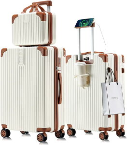 最軽量 キャリーケース スーツケース 機内持込可 多機能すぎる ダイヤロック式 保護カバー付き 超軽量 多機能 キャリーバッグ 携帯スタンド USBポー付き カップホルダー付き 隠しフック 静
