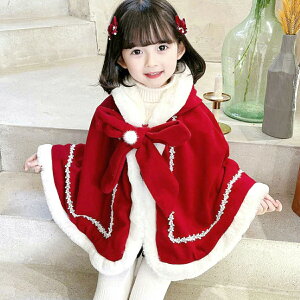 サンタ コスチューム キッズ ポンチョ 女の子 クリスマス マント サンタ ボレロ 衣装 子供 ケープ 防寒 サンタクロース 仮装 コスチューム マント サンタ 帽子 コスプレ フード付きポンチョ