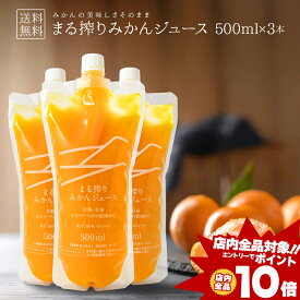 [エントリーでポイント10倍] オレンジジュース みかんジュース 500ml×3本 夏ギフト オレンジ100 ジュース ストレート 100%ジュース 美味しい フルーツジュース みかん100 プレゼント フレッシュジュース まる搾りみかん 果汁100% 果肉 濃縮 100パーセントジュース 自社発送