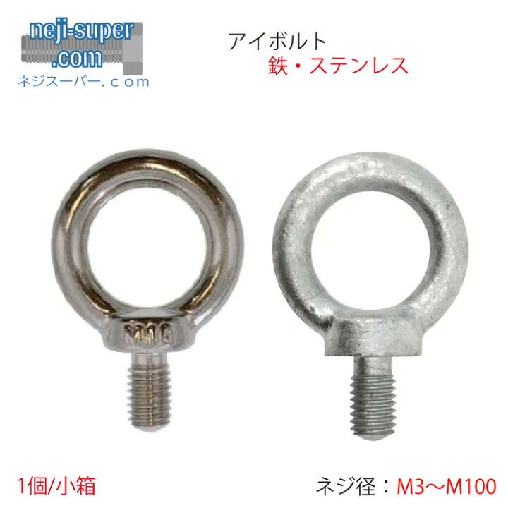 楽天市場】アイボルト (並目) M3 M4 M5 M6 M8 M10 M12 M14 M16 M18 M20 