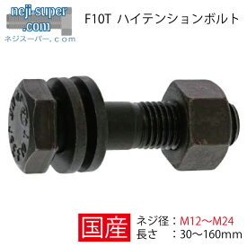 サイズ選べる F10T 六角ハイテンションボルト M12 M16 M20 M22 M24 高強度 黒染め 鉄 ボルト 建築 サイズ選べる
