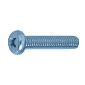 鉄 (+)ナベ小ねじ(全ねじ) M5x40 三価クロメート 【400個入】