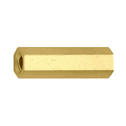 M2.6×9.5 スペーサー 間座 メスメス メーカー直送 黄銅 10個入 M2.6x9.5 購入 低カドミ 六角長ナット 生地