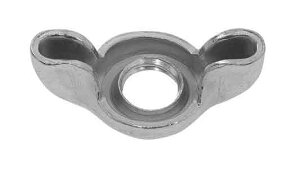 プレス蝶ナット(低)【700個】プレスチョウN(ヒクガタ M4(D=19 標準(または鉄) / 三価ホワイト