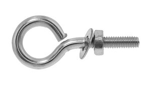 ヒートン(ナット付【2個】BS ヒートン(Nツキ AB-13-12M 黄銅 / 生地(または標準)