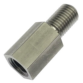 ステンレス ネジ径変換 六角 つなぎ スペーサー 1個入 オネジ M10-ピッチ1.25 長さ16mm / メネジ M10-ピッチ1.5 長さ20mm
