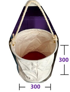 在庫あり即納】 布製 電工バケツ 補強 底板付 w 300 × h 300 ・ 布 バケツ 300φ ・ 道具袋 道具 バケツ