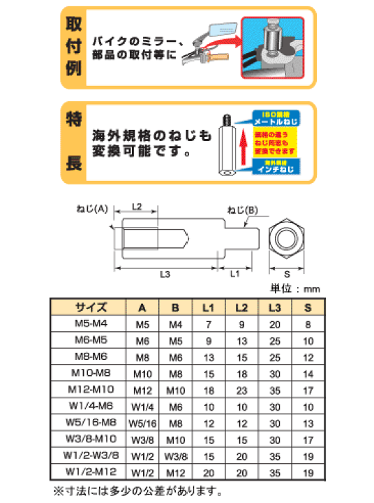 楽天市場】ねじ変換ジョイント W5/16-M8 【1セット 5個入】 : ネジの